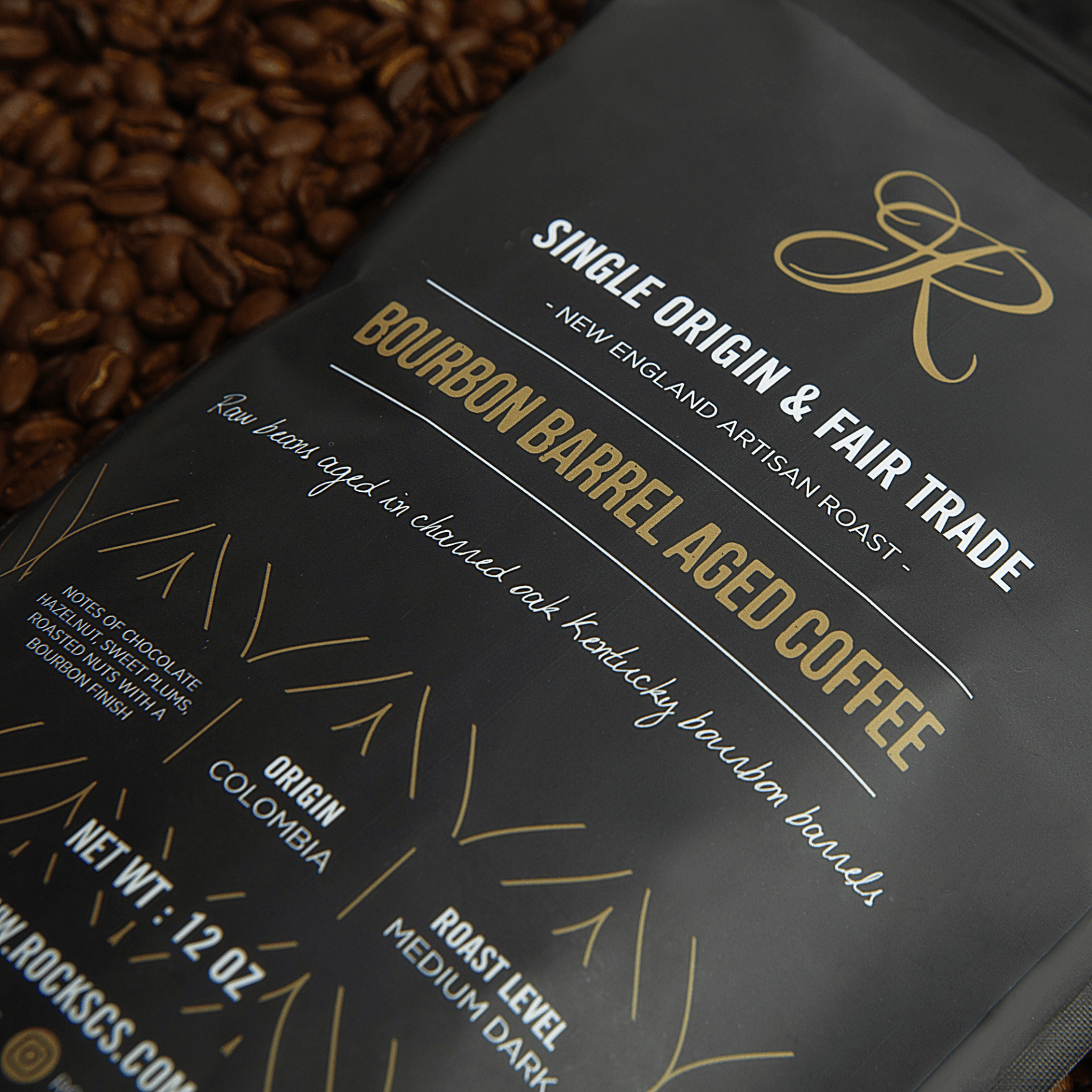 Bourbon Barrel Aged Coffee - 12 Oz Bag | Artisanal Colombian Fair Trade Blend-Ninja Market