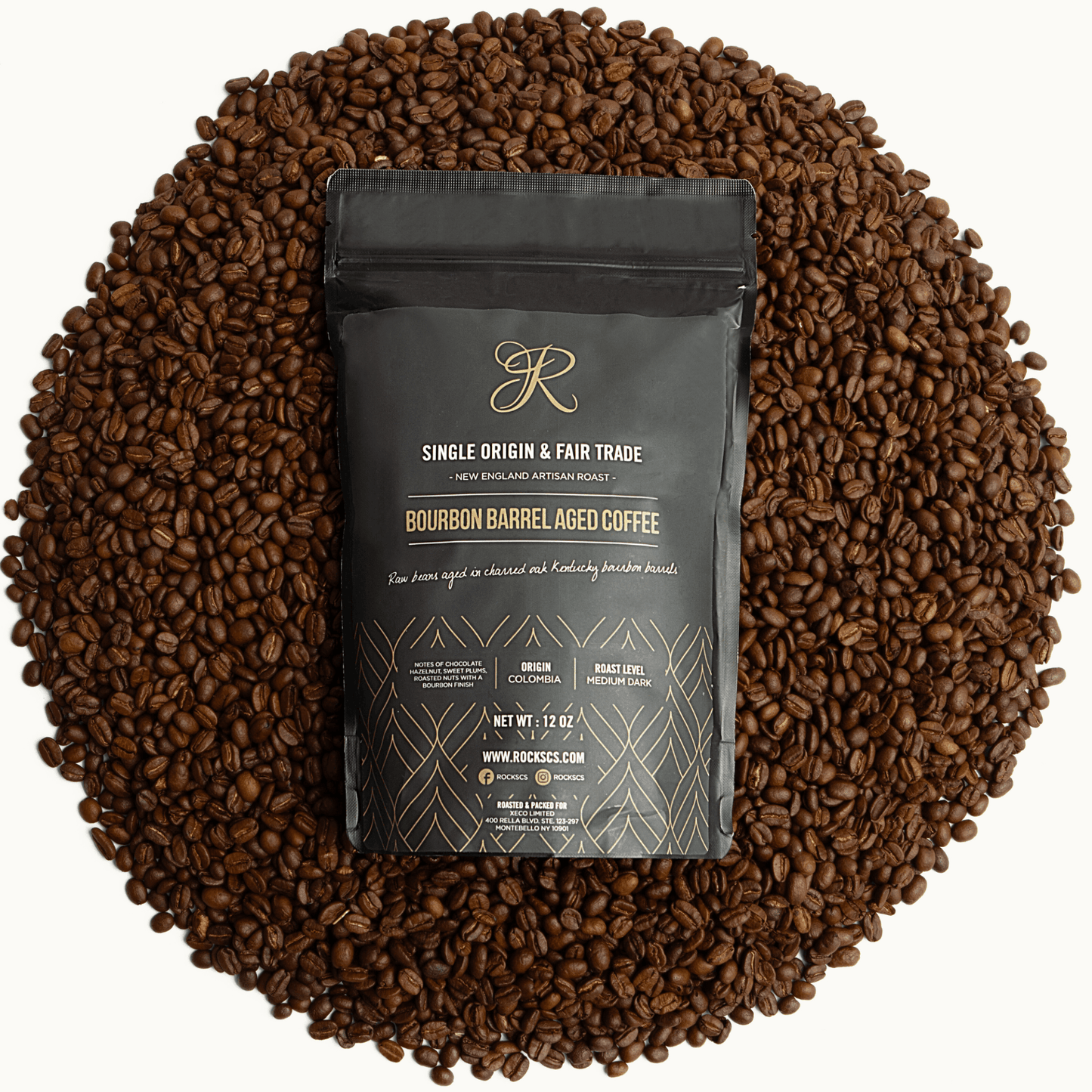 Bourbon Barrel Aged Coffee - 12 Oz Bag | Artisanal Colombian Fair Trade Blend-Ninja Market