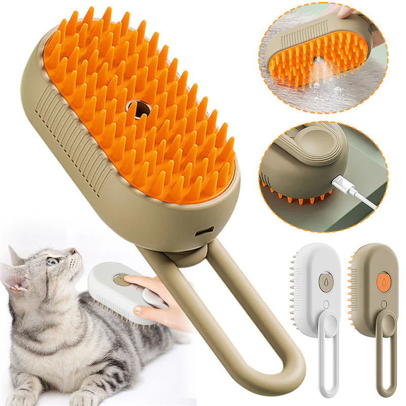 Cat Steam Brush Steamy Dog Brush 3 in 1 Electric Spray Cat Hair Brushes for Massage Pet Grooming Comb Hair Removal Combs Pet Products-Ninja Market