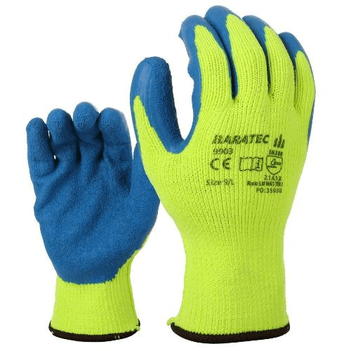 12 x Baratec Warm Workwear Protective Thermal Gripper Glove-Ninja Market