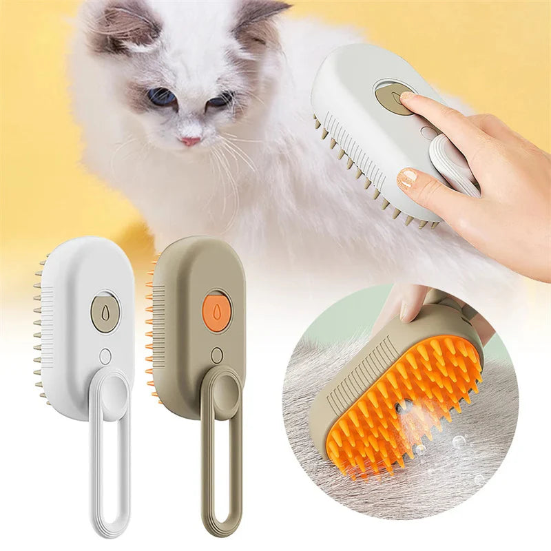 Cat Steam Brush Steamy Dog Brush 3 in 1 Electric Spray Cat Hair Brushes for Massage Pet Grooming Comb Hair Removal Combs Pet Products-Ninja Market