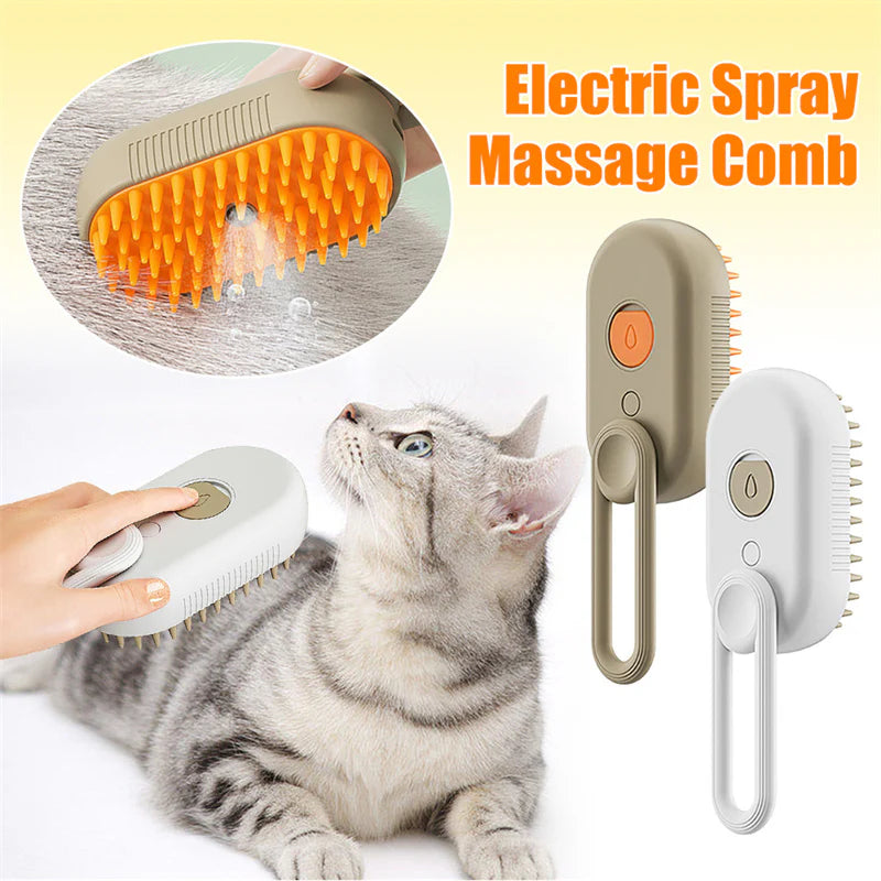 Cat Steam Brush Steamy Dog Brush 3 in 1 Electric Spray Cat Hair Brushes for Massage Pet Grooming Comb Hair Removal Combs Pet Products-Ninja Market