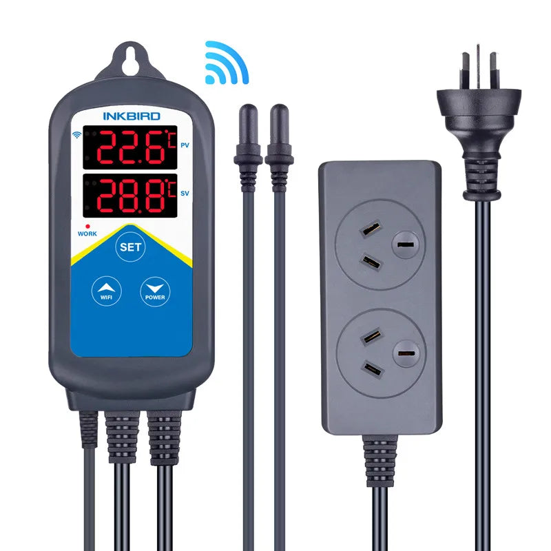 INKBIRD ITC-306A WIFI Dual Heating Temperature Controller Thermometer Aquarium Thermostat With 2 Probes for Fish Tank-Ninja Market