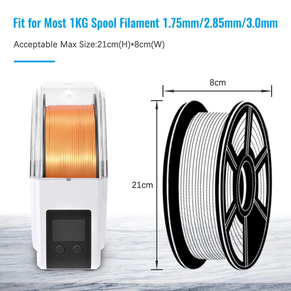 SUNLU S1 PLUS Filament Dryer Box Storage Keeping Material Dry During 3D Printing LCD Screen 3D Printer Parts Filament Dryer Box