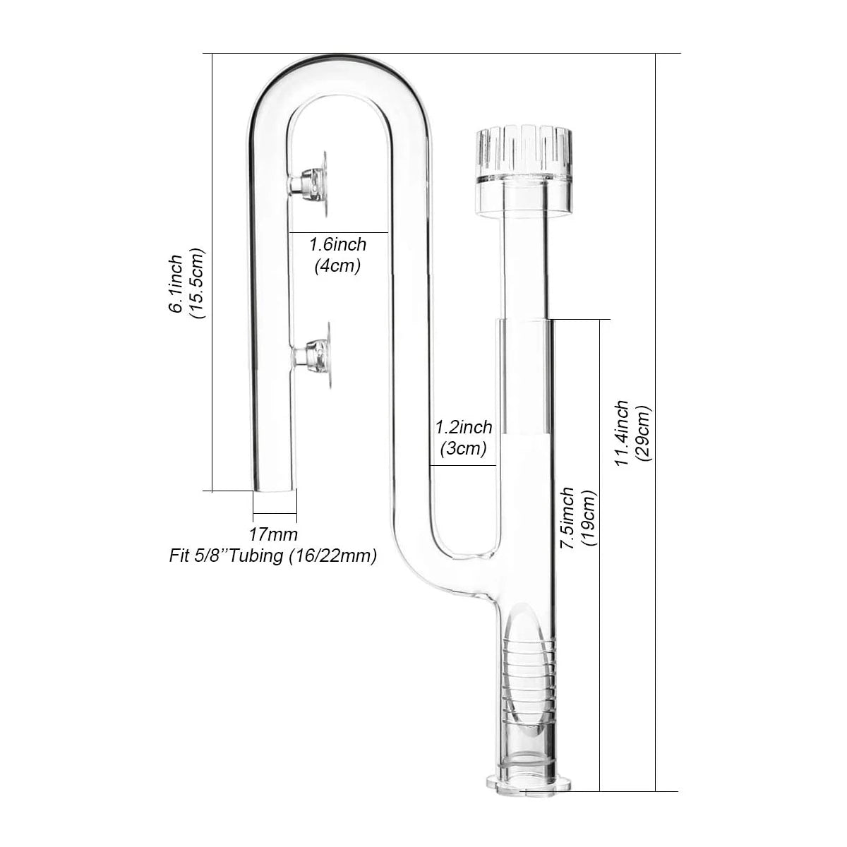 FZONE Aquarium Filter Pipes Clear Glass Lily Pipe Surface Skimmer Inflow Pipes For Aquatic Filter System Overseas Shipping-Ninja Market