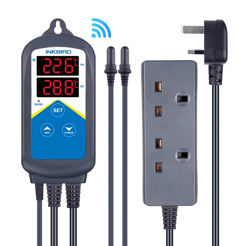 INKBIRD ITC-306A WIFI Dual Heating Temperature Controller Thermometer Aquarium Thermostat With 2 Probes for Fish Tank-Ninja Market