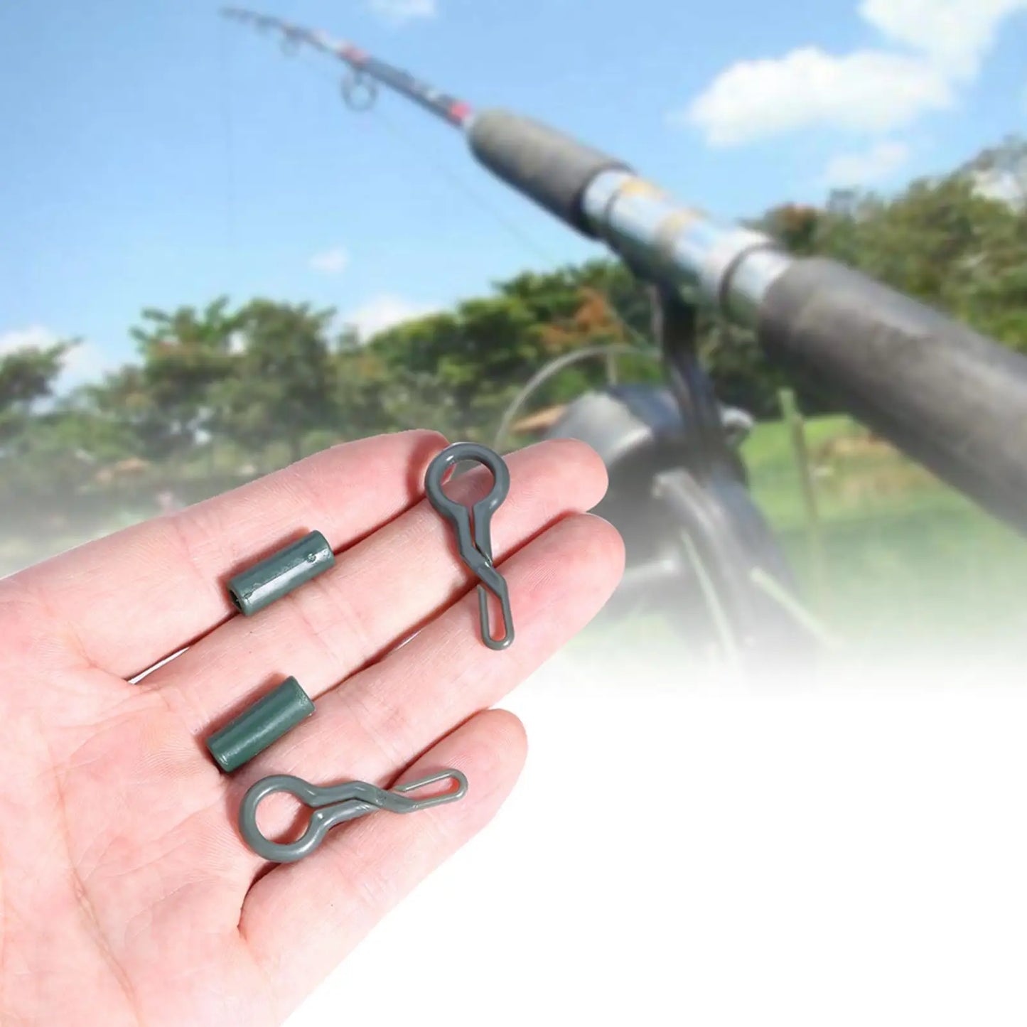 10 Set  Fishing Lead Clips Tube Rigs Connectors for Carp Tackle - Sinker Holder Accessories-Ninja Market