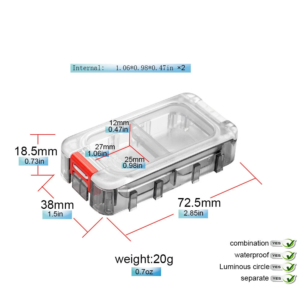 10-PCS Fishing Tackle Box Waterproof Tool Box Double Side Fishing Hook Storage Containers Carp Accessories Organizer Case-Ninja Market