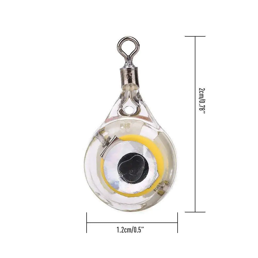 10Pcs Fishing Lure Light Mini Eye Shape Underwater Night Light Lure Battery Powered Luminous Fish Lure for Seawater Freshwater-Ninja Market