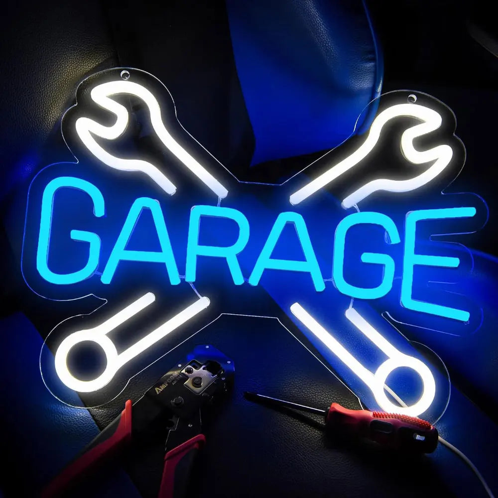 Auto Service Neon Signs Garage Neon Signs Wrench Shaped Led Neon Signs Car Room Repair Shop Workshop Games Room Birthday Gift