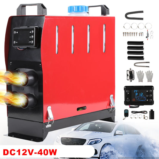 [UK STOCK] Car Heater 8KW/5KW 12V Portable Diesel Air Heater Parking Night Heater 4air outlet with LCD Monitor For Car Trailer