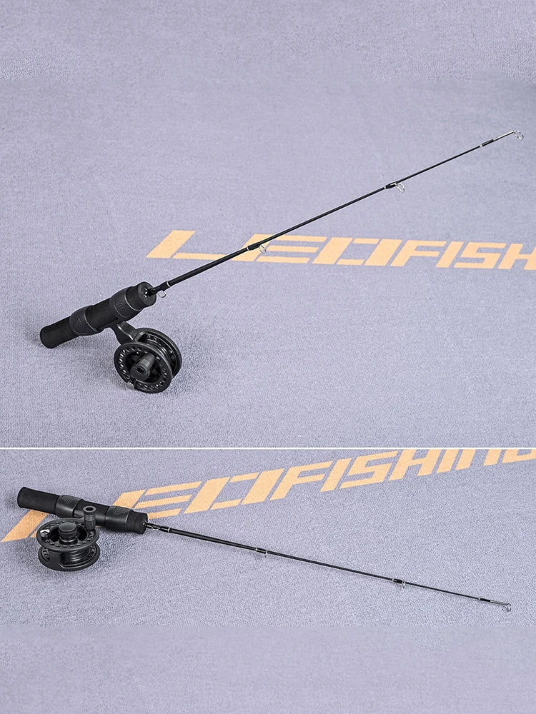 LEO 51cm Fishing Rod Reel Combo Set Portable Fishing Pole with Reel Ultra-short Antiskid Grip Tackle ESCA Fisherman Gear