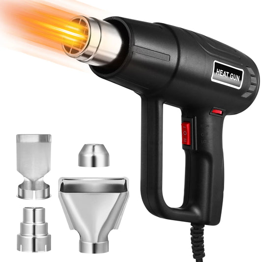 1500W Industrial Hot Air Gun Electric Car Film Heat Gun Air Dryer for Soldering Thermal Blower Shrink Wrapping UK Plug