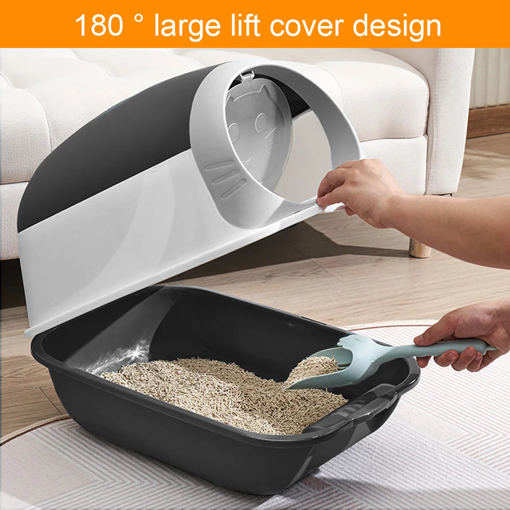 [UK Stock] 35*50*36cm Cat litter box cat bedpan Cat Litter Box Sandbox Cats Rabbit Small Animals Cat Tray Litter Pet Supplies