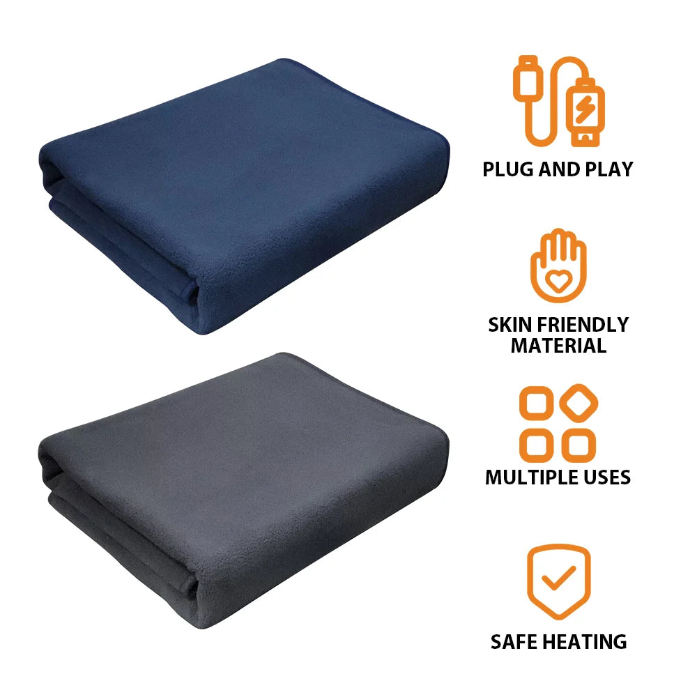 [UK Stock] 150*80cm Heated Shawl Blanket Winter Electric blanket Three-speed adjustable heat Outdoor Home Heating Blanket