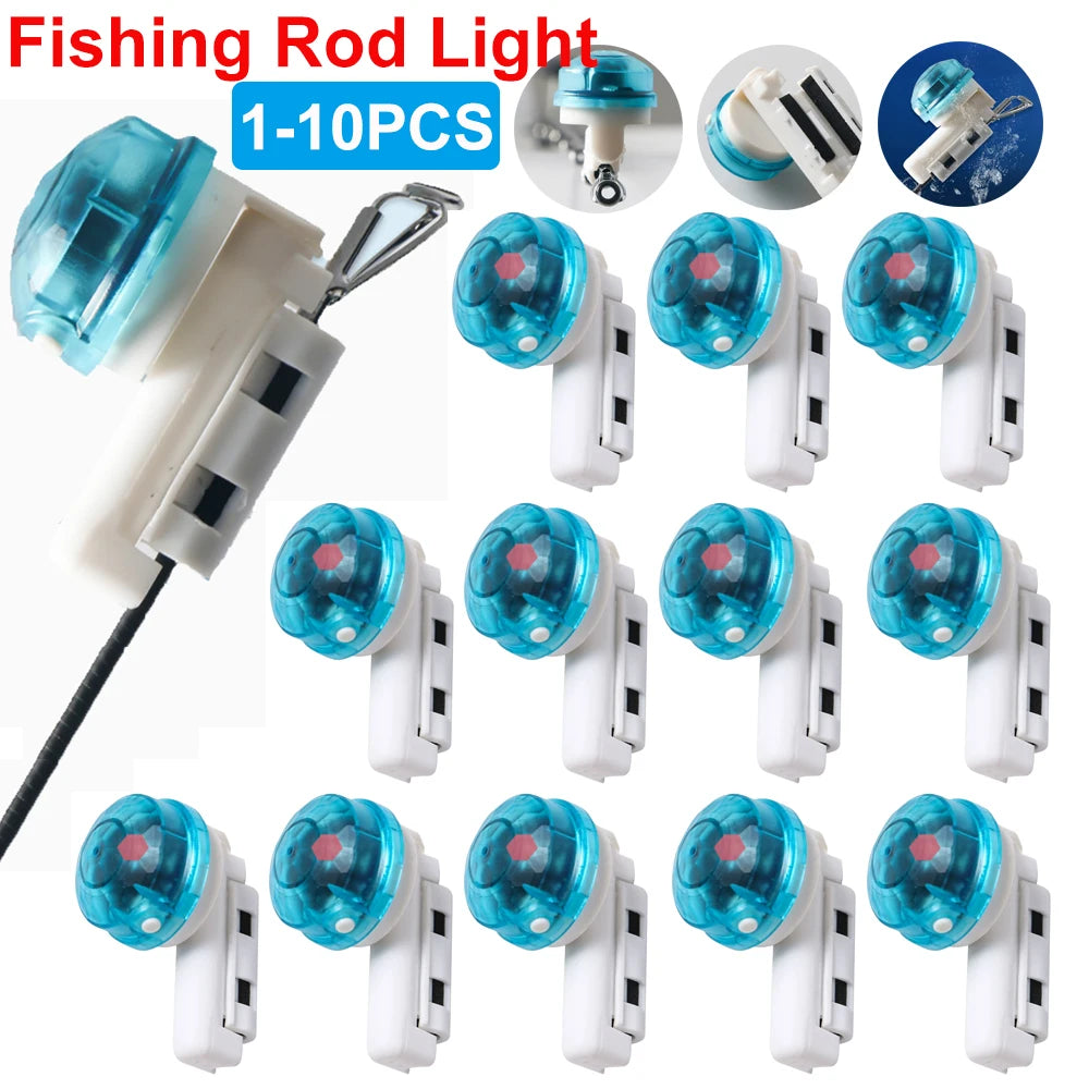 1-10pcs Fishing Rod Light Universal Fish Bite Alarms Light Antiskid Fishing Rod Light Induction Night Fishing Accessories-Ninja Market