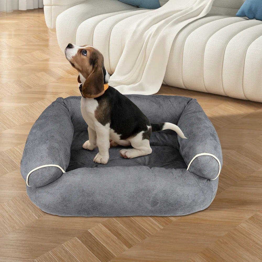 [UK Stock] S-2XL Pet Sofa Pet Dog Bed Sofa Deep Sleep Dog House Thickened Warm Cat Mat Small Kennel Pet Winter Blanket