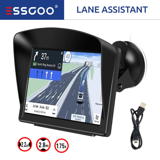 XGODY 7" Car Truck Sat Nav GPS Navigation Free Lifetime UK&EU Maps Touch Screen