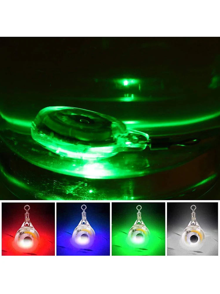 10Pcs Fishing Lure Light Mini Eye Shape Underwater Night Light Lure Battery Powered Luminous Fish Lure for Seawater Freshwater-Ninja Market