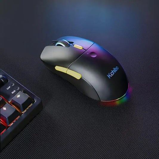 Wireless Gaming Mouse, 6 Programming Buttons, 5 Adjustable Dpi up to 16000, Mute Click, USB Receiver, Ergonomic Rgb Optical Gami