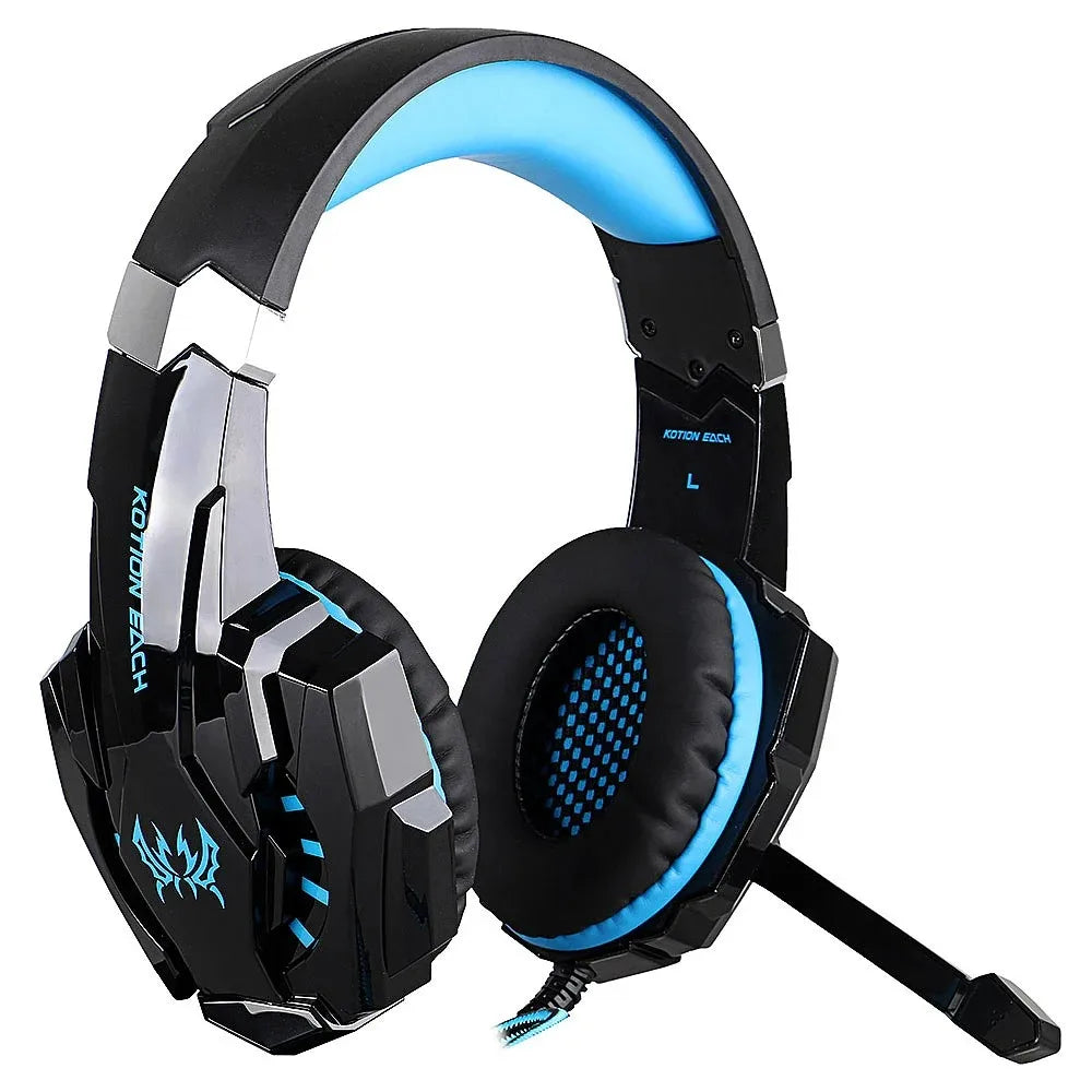 KOTION EACH G9000 Gaming Headset Deep Bass Stereo Game Esports Headphone with Microphone LED Light 3.5mm+USB for Laptop PC Gamer-Ninja Market