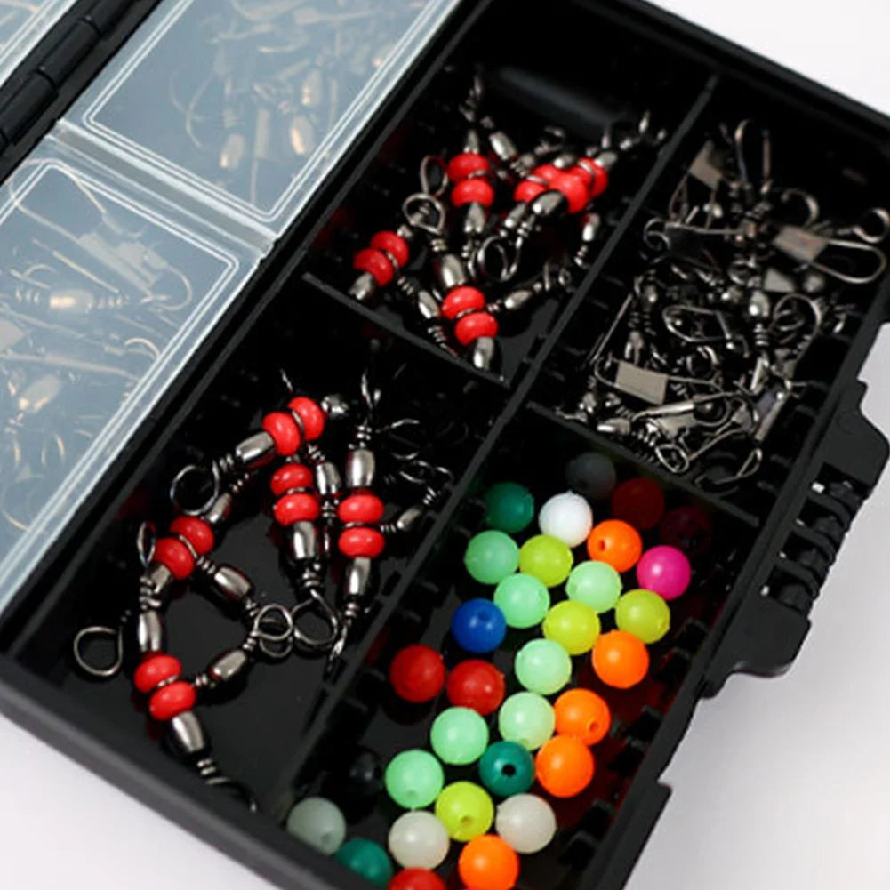 140pcs/box Outdoor Fishing Accessories Set Ball Bearing Fishing Swivels Fishing Snap Swivels Bass Trout Carp Fishing Accessories-Ninja Market