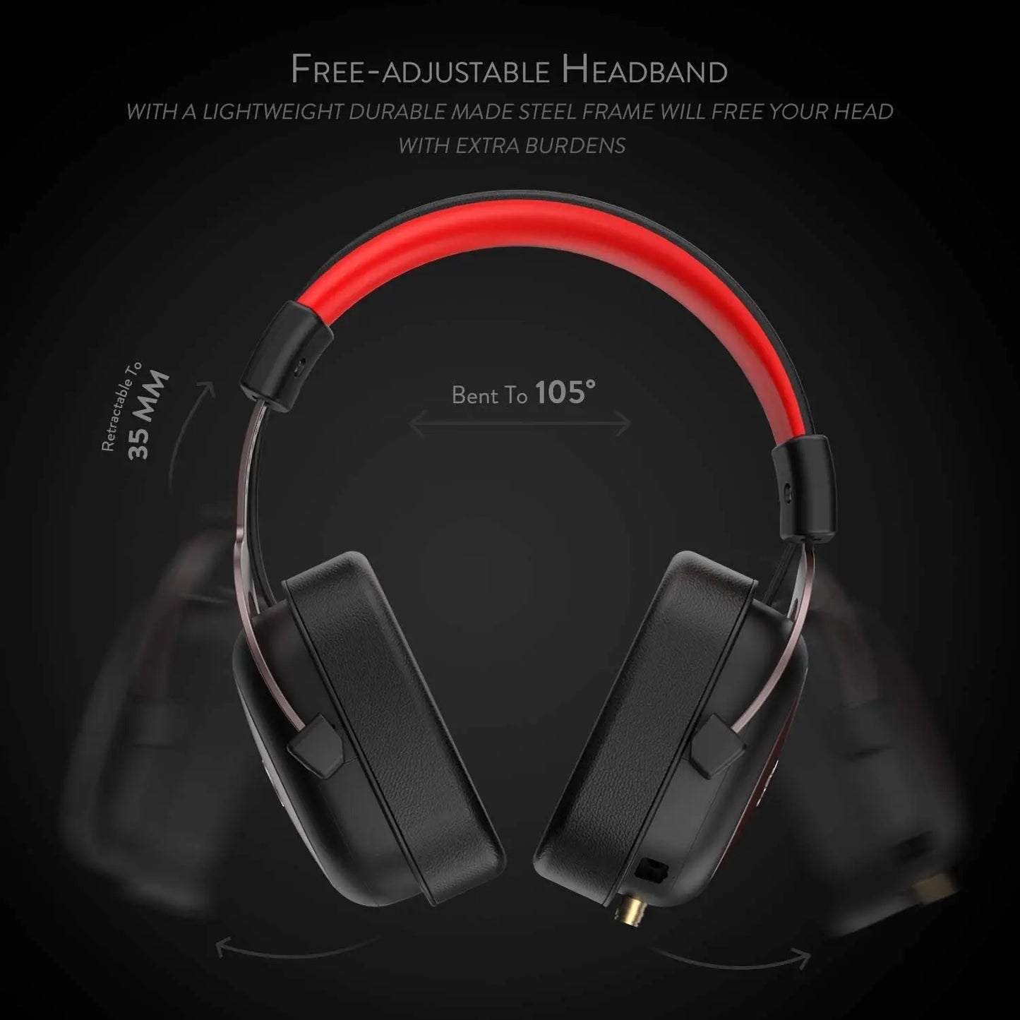 Redragon H510 Zeus Wired Gaming Headset - 7.1 Surround Sound - Memory Foam Ear Pads - 53MM Drivers  Detachable Microphone-Ninja Market