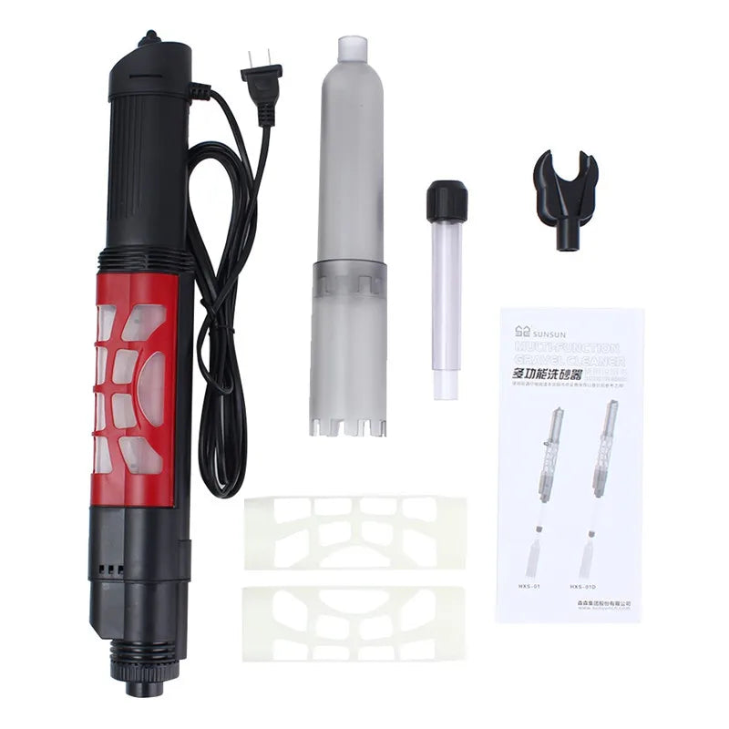 DUOMASUMI Automatic Aquarium Gravel Cleaner Electric Water Filter 240V Fish Tank Vacuum Siphon for Medium Large Aquariums-Ninja Market