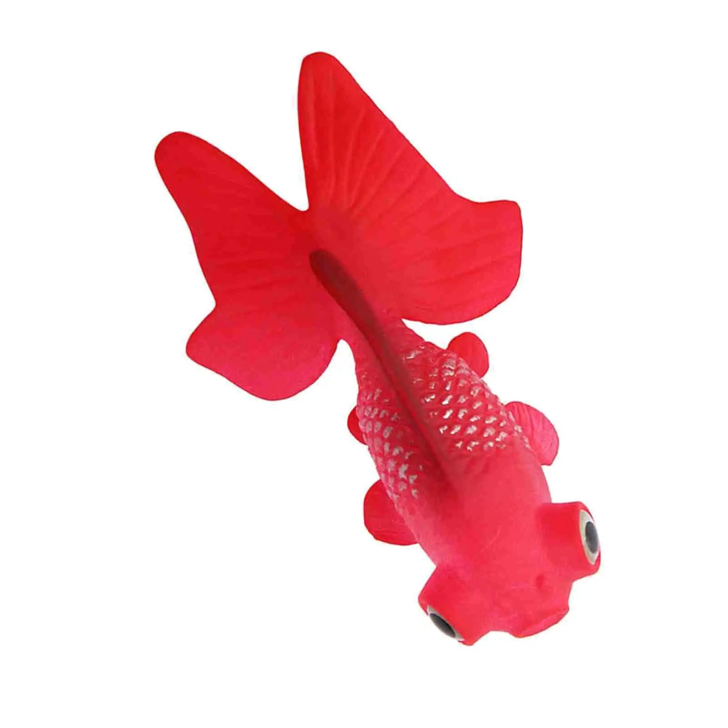 Funny Red Goldfish Silicone Ornament for Aquarium Decoration - Cute Artificial Fish Tank Accessory-Ninja Market