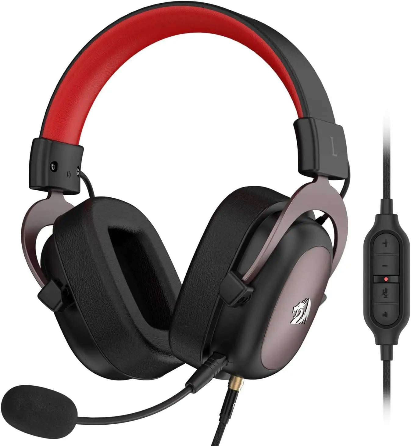 Redragon H510 Zeus Wired Gaming Headset - 7.1 Surround Sound - Memory Foam Ear Pads - 53MM Drivers  Detachable Microphone-Ninja Market