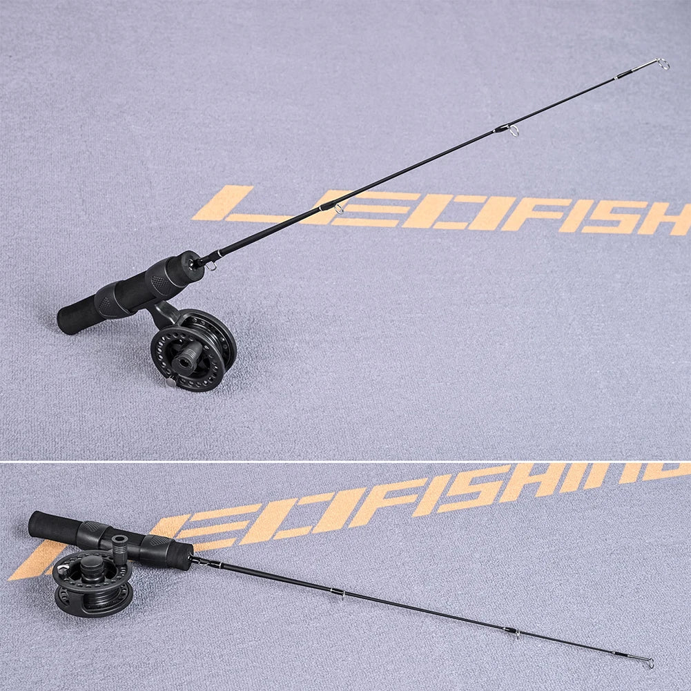 LEO 51cm Fishing Rod Reel Combo Set Portable Fishing Pole with Reel Ultra-short Antiskid Grip Tackle ESCA Fisherman Gear