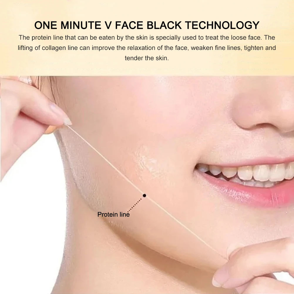 12pcs/bag Collagen Face Lifting Thread No Needle Collagen Thread Carved Essence Protein Skin Absorbed Lines Beauty Care Products-Ninja Market