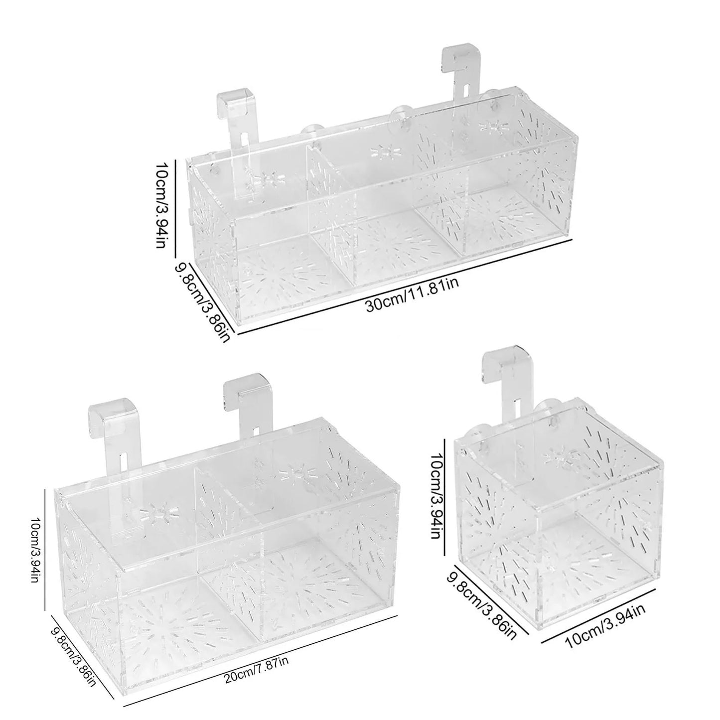 Acrylic Transparent Fish  Breeding Isolation Box Aquarium Hatchery Incubator Holder Acrylic Fish Isolation Box-Ninja Market