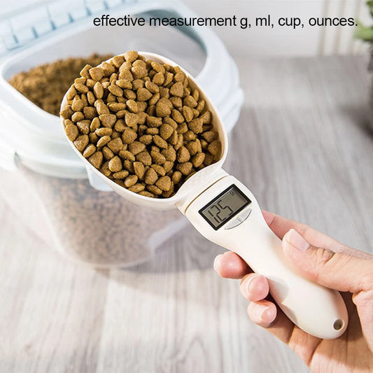 Pet Food Measuring Scoop Scale,Kitchen Digital Food Measuring Spoon with LED Display for Dog Cat,Maximum 250ml for Milk Coffee