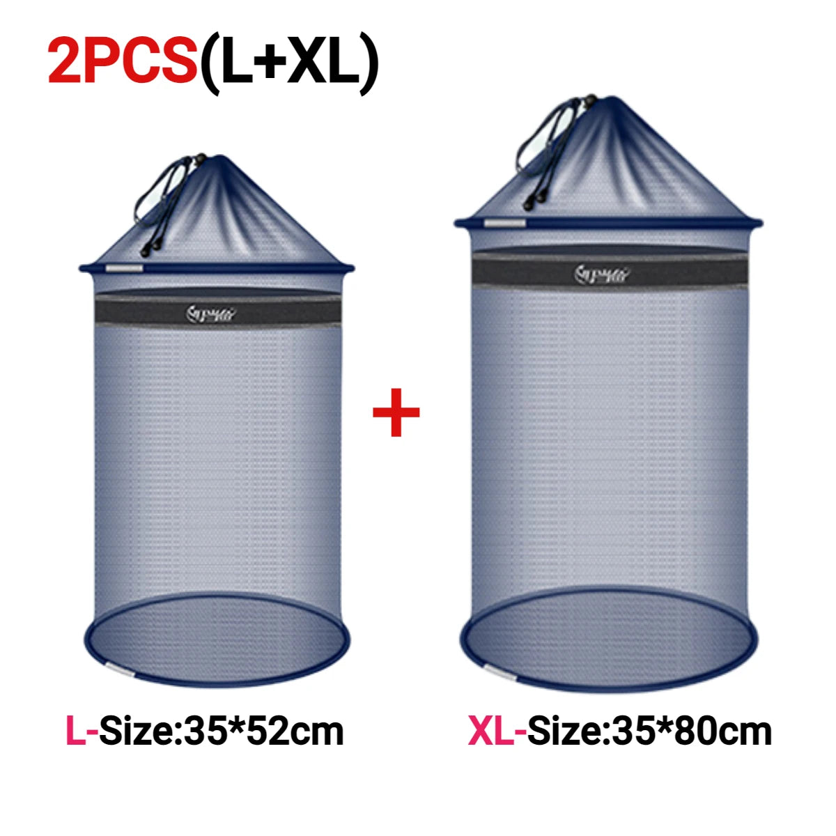 Anti-jump Net Beach Combing Crab Lobster Pocket Fish Shrimp Basket Portable Fishing Bucket Quick Dry Small Mesh Storage Bag-Ninja Market