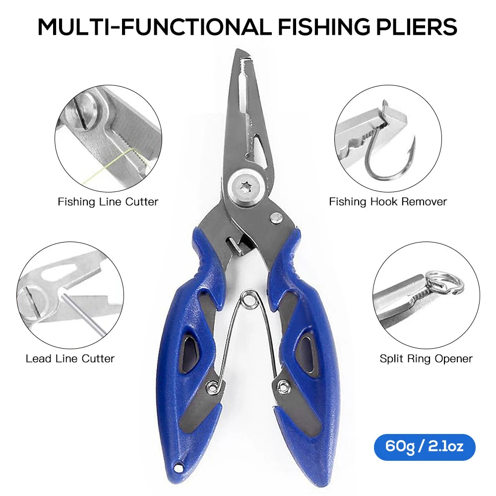 263pcs Fishing Accessories Set with Tackle Box Including Plier Jig Hooks Sinker Weight Swivels Snaps Sinker Slides-Ninja Market