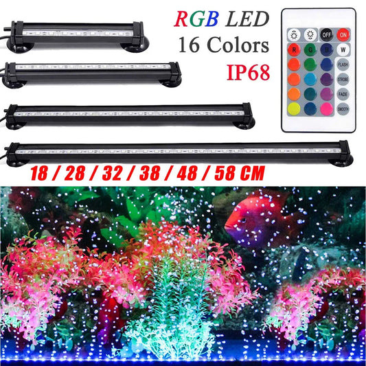 18~58CM 5050 RGB Waterproof Air Bubble Lamp LED Aquarium Fish Tank Light Submersible Light Making Oxygen for Fish Remote Control-Ninja Market