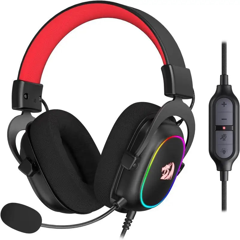 Redragon H510 Zeus-X RGB Wired Backlit Gaming Headset 7.1 Surround Sound Multi Platforms Headphone-Ninja Market