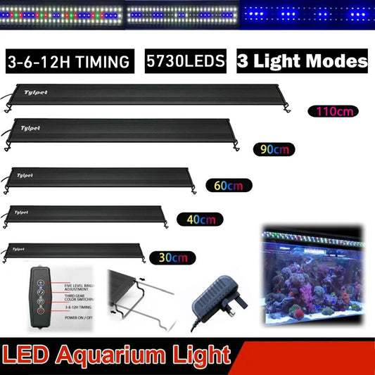 30-110 Aquarium Led Light Adjustable Timer Full Spectrum Fish Tank Light Underwater Aquariums Decoration Lighting Planted Lights-Ninja Market