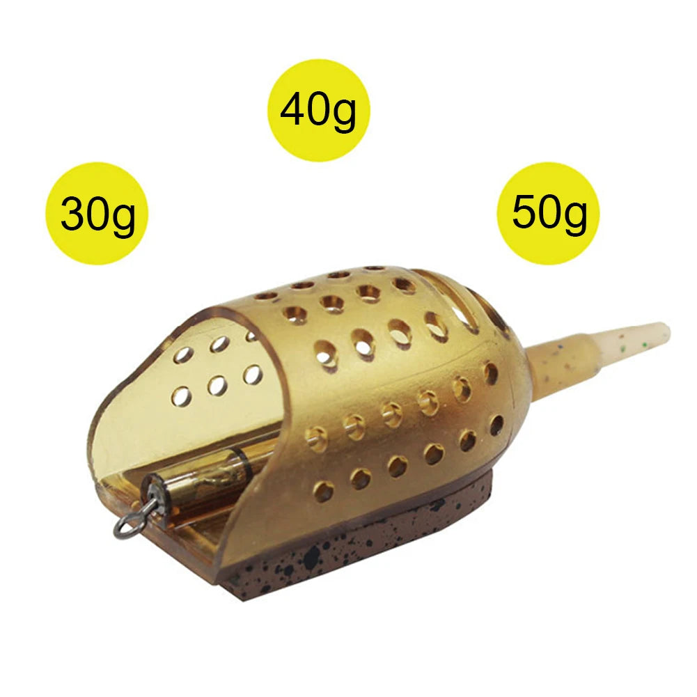 Portable Carp Fishing Bait Feeder Cage 30g/40g/50g Sinker Trap Fishing Bait Lure Basket Holder Tackle Accessories-Ninja Market