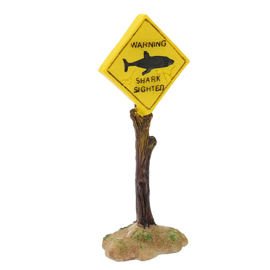 Artificial Resin Aquarium Warning Sign - for fish Tank Decoration Ornament & Landscape Accessory-Ninja Market