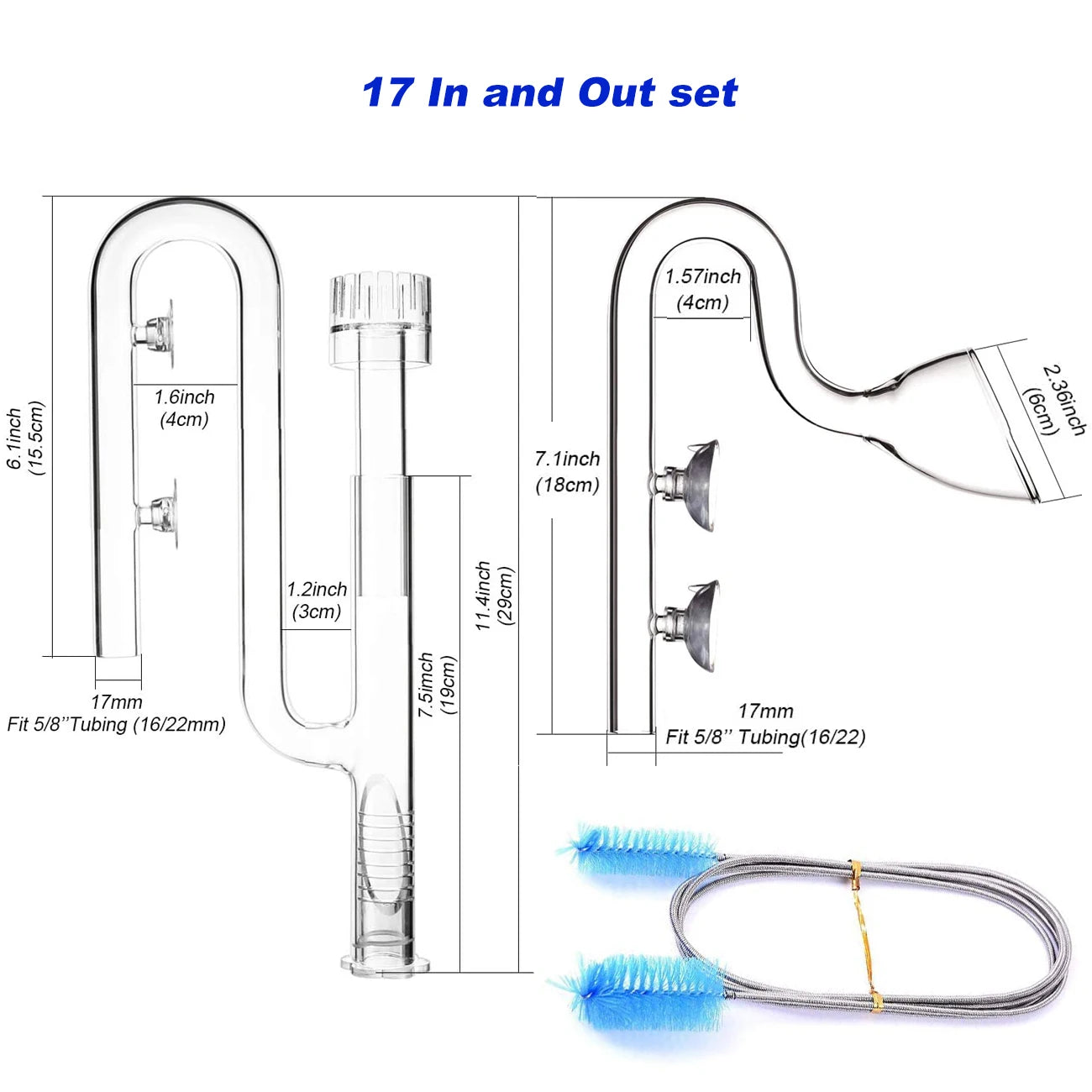 FZONE Aquarium Filter Pipes Clear Glass Lily Pipe Surface Skimmer Inflow Pipes For Aquatic Filter System Overseas Shipping-Ninja Market