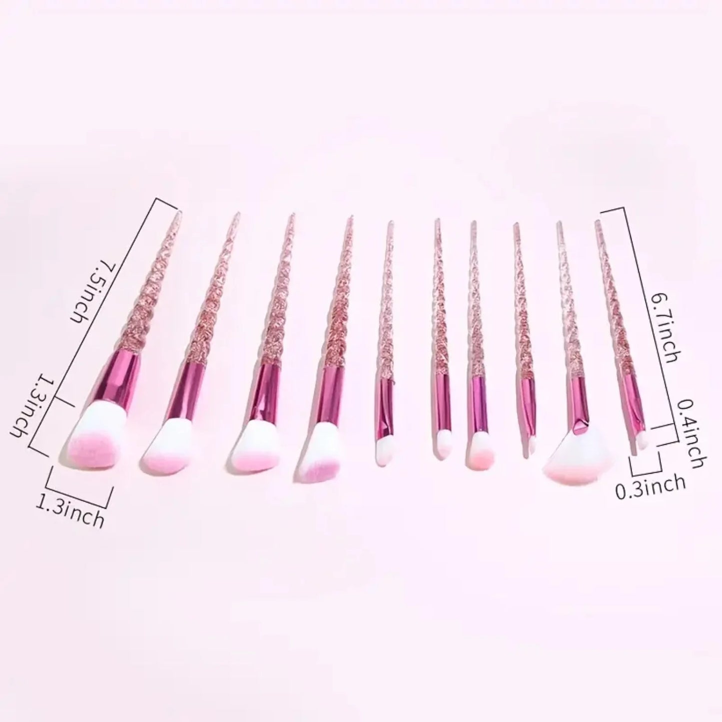 10Pcs Mermaid Pro Makeup Brushes Set for Foundation Blending Powder Eyeshadow Concealer Blush - Premium Cosmetics Make Up Tools-Ninja Market