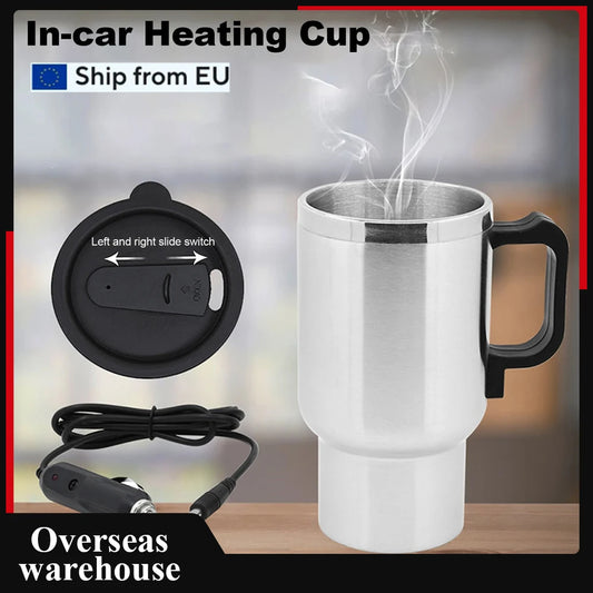 Car Electric Kettle In-car Kettle Travel Thermoses Heating Water Bottle Heating Cup for Water Tea Coffee Milk Car Kettle Thermos-Ninja Market