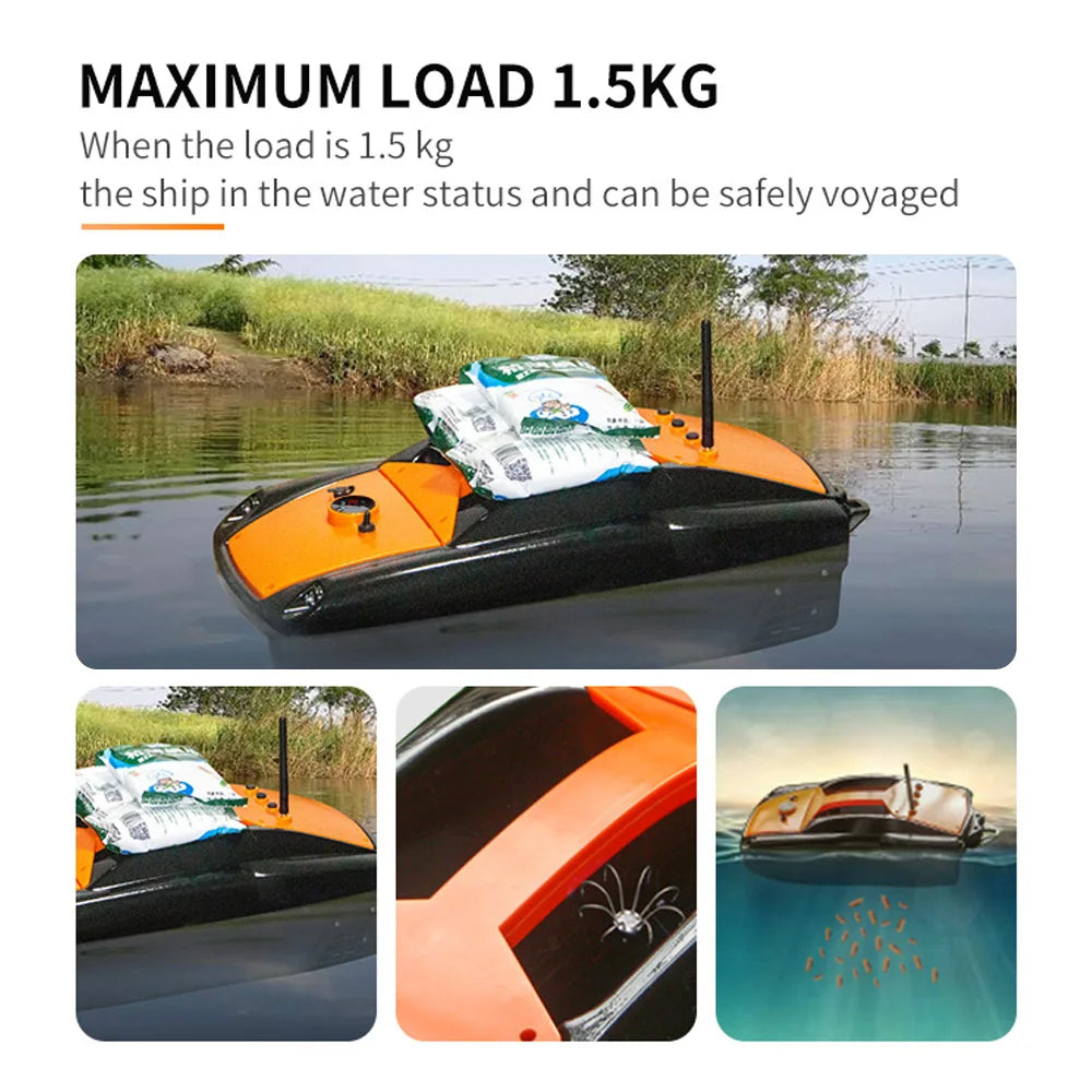 1.5kg Load Fishing Bait Boat 300m Remote Control Fishing Lure Boat with Dual Motor For Outdoor Fishing-Ninja Market