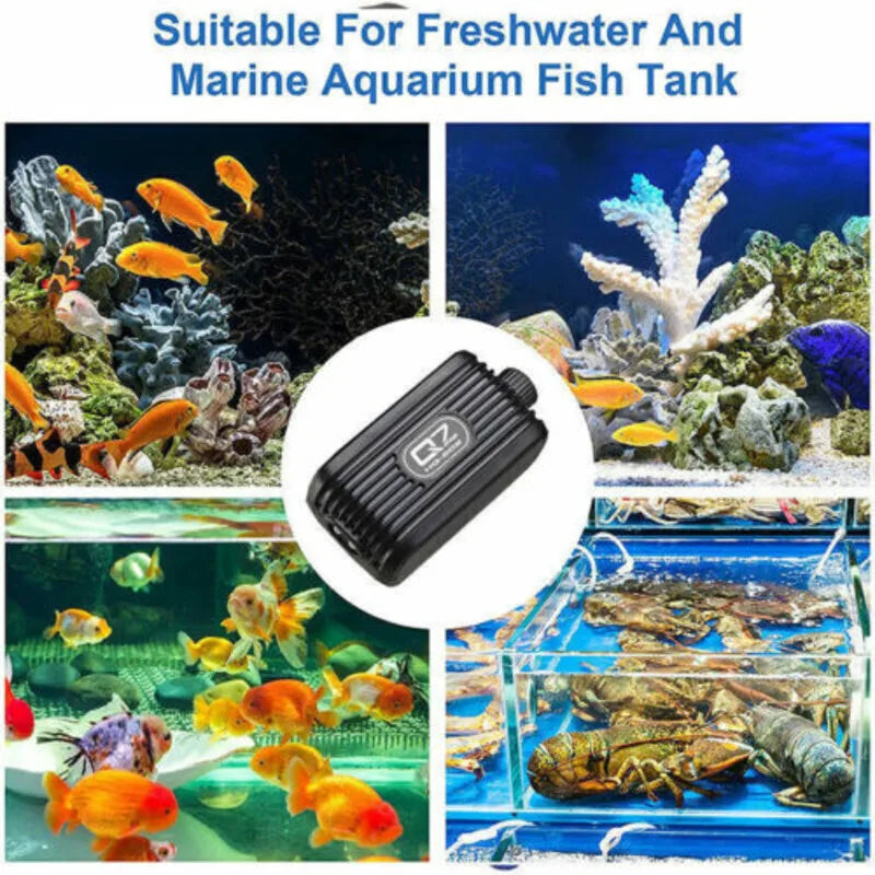 Aquarium Fish Tank Air Silent Twin Outlet Vae Trcal Marine Oxygen Pump-Ninja Market