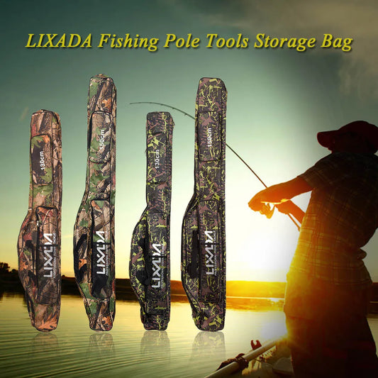 Linda 130/150cm Fishing Bag Waterproof Fishing Rod Carrier Oxford Fishing Pole Tools Storage Bag Case Fishing Gear Organizer