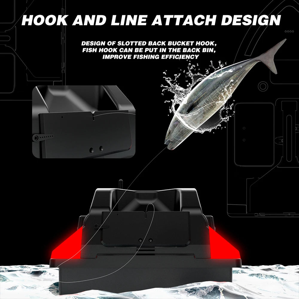 V020 GPS Fishing Bait Boat 500m Remote Control Bait Boat Dual Motor Fish Finder KG Loading Support Automatic Cruise/Return