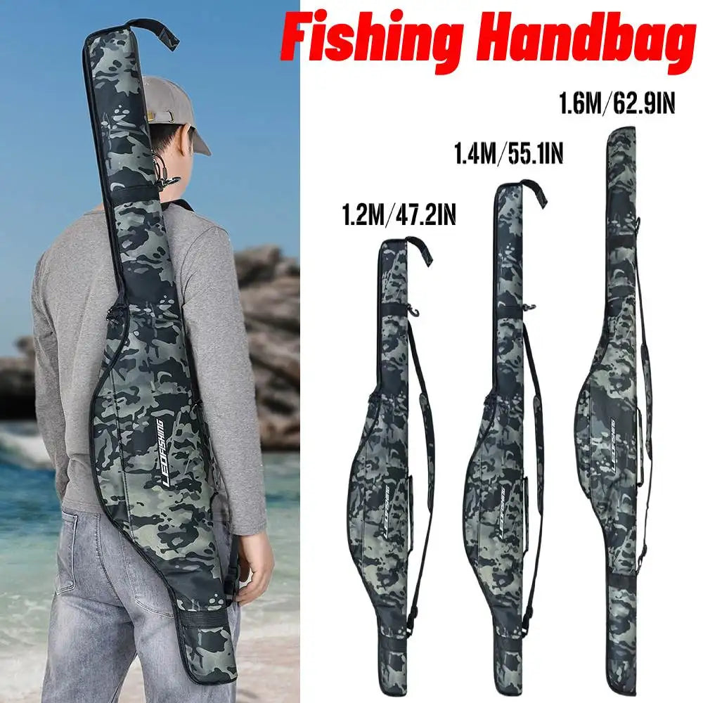 120/140/160CM Fishing Bag Portable Folding Fishing Rod Storage Bag Fishing Pole Gear Tackle Tool Carry Case Carrier Fishing Tool-Ninja Market