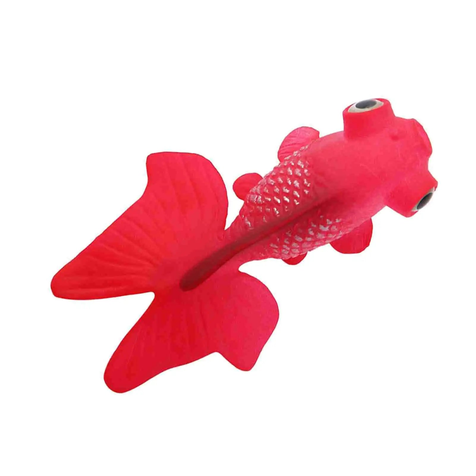 Funny Red Goldfish Silicone Ornament for Aquarium Decoration - Cute Artificial Fish Tank Accessory-Ninja Market